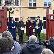 Ledarna för Tidöpartierna under ett möte i december.