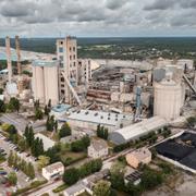 Cementas fabrik i Slite på Gotland. 