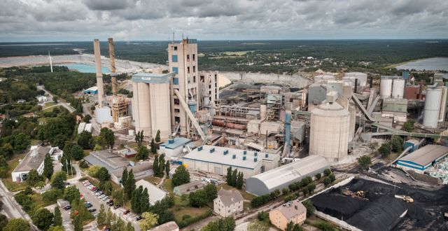Cementas fabrik i Slite på Gotland.  Karl Melander/TT / TT NYHETSBYRÅN