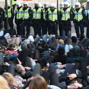 Demonstrationen mot nazistiska SvP i Jönköping.