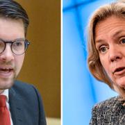 Jimmie Åkesson och Magdalena Andersson.