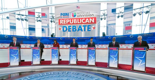 Den senaste debatten i jakten på en republikansk presidentkandidat. Mark J. Terrill / AP