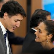 Kanads premiärminister Justin Trudeau och Mexikos president Claudia Sheinbaum.