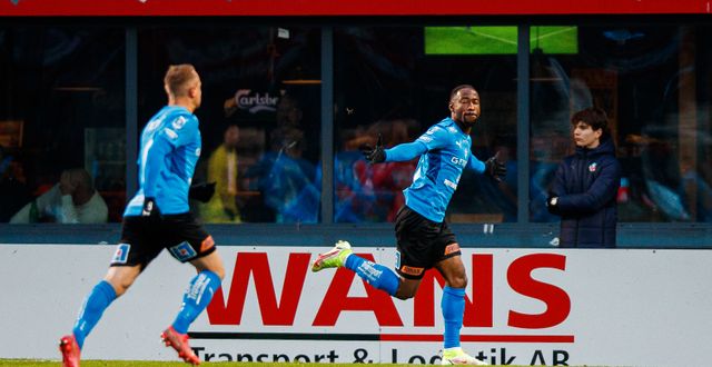 Sadat Karim efter 1–0-målet MATHILDA AHLBERG / BILDBYRÅN
