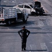 En polis i Guadalajara i februari 2022.