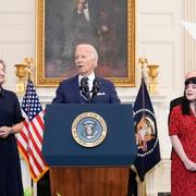 Joe Biden talar i Vita huset den 1 augusti 2024. 