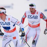 Halfvarsson och Northug under skid-VM 2015.