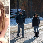 Jamie Closs (t v), personerna som hittade 13-åringen och hjälpte henne slå larm (t h).