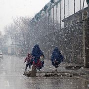 Snö i Kabul.