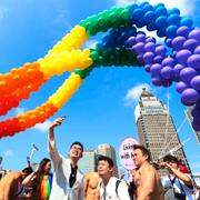 Deltagare i Pridefestivalen i Taiwan. 