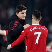 Harry Maguire och Christiano Ronaldo.