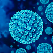 3D-illustration av norovirus och en spruta av Modernas covid-19-vaccin 2021. Moderna tar nu fram ett liknande mRNA-vaccin mot vinterkräksjukan.