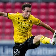 Mjällbys Elliot Stroud under en match mot Kalmar i slutet av juli.