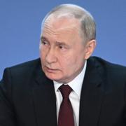 Vladimir Putin under en presskonferens på tisdagen. 