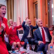 Jonas Gahr Støre på Arbeiderpartiets valvaka. 