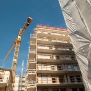 Exteriör på Byggvestas klimatsmarta lägenheter i projektet Hestur studentbostäder i Kista. Arkivbild. 