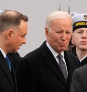 Duda och Biden. Czarek Sokolowski / AP