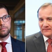 Jimmie Åkesson (SD) och Stefan Löfven (S).