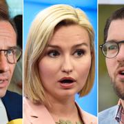 Ulf Kristersson (M)/Ebba Busch Thor (KD)/Jimmie Åkesson (SD).