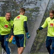 Robin Olsen, Karl-Johan Johnsson och Patrik Carlgren.