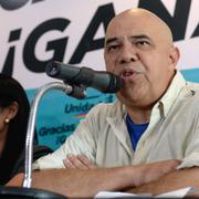 Jesús Torrealba och oppositionspolitikern Delsa Solorzano