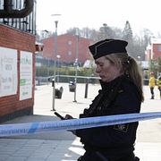 Polisen är på plats.