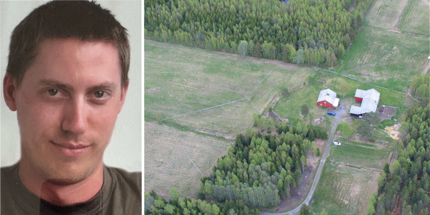 Johan Jacobsson fotad 2008/2009/gården där paret mördades.