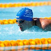Sara Sjöström under försöket på 100 m fjäril.