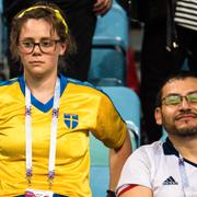 Deppig svensk supporter.