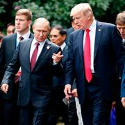 Rysslands president Vladimir Putin och USA:s president Donald Trump. 