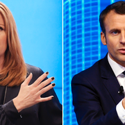 Annie Lööf och Emmanuel Macron.