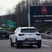 E4:an strax norr om Gävle. Arkivbild