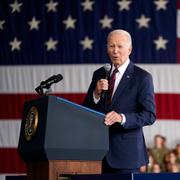 President Joe Biden talade på  militärbasen Elmendorf-Richardson på årsdagen av 11 september-attackerna dagen innan han fick beskedet att han kommer att ställas inför en riksrättsundersökning.