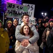 Protest i Bukarest, 25 november. 