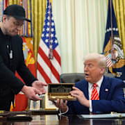 Donald Trump med broligarken Elon Musk, som var en viktig rådgivare under presidentens första månader 2025. 