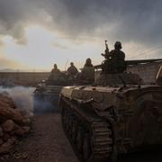 Syriska trupper tidigare i år. Arkivbild. 