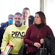  PFAS-föreningens medlemmar med ordförande Herman Afzelius i Blekinge tingsrätt/februari 2021