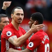 Zlatan Ibrahimovic klappar om lagkamraten Marcus Rashford i helgens Premier League-match.