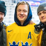 Tidigare NHL-proffset Michael Nylander tillsammans med s önerna Alexander Nylander och William Nylander.