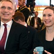 Jens Stoltenberg och Finlands statsminister Sanna Marin.