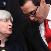 Yellen och Mnuchin. Arkivbild. 