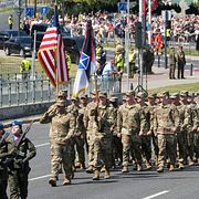 Amerikansk militär i Polen. Arkivbild.