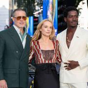 Brad Pitt, Kerry Condon och Damson Idris på premiär för ”F1”.