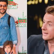 Farzad Farzaneh med sina barn på Gröna Lund, Fredrik Skavlan.