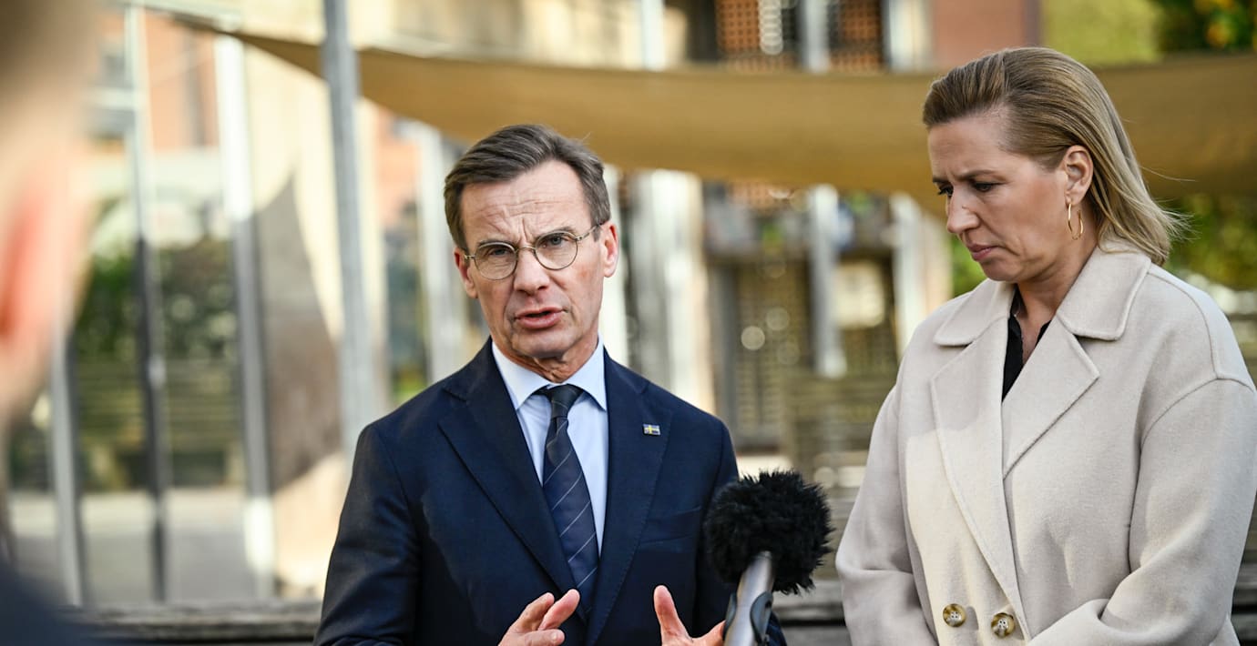 Kristersson och Frederiksen, arkivbild. 