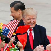 Arkivbild. Xi och Trump i Beijing.