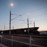 Malmtåg i Kiruna.