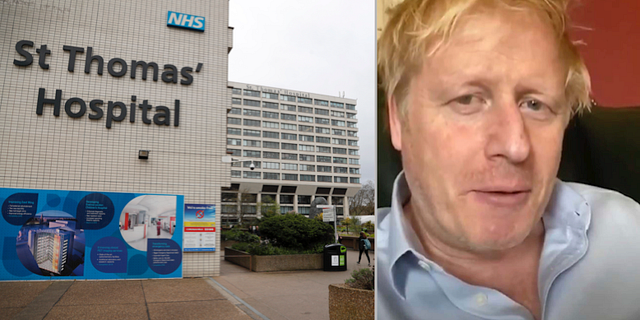 St Thomas’ Hospital i London/Boris Johnson. TT