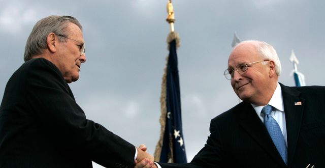 De tidigare försvarsministrarna Donald Rumsfeld och Dick Cheney Pablo Martinez Monsivais / TT NYHETSBYRÅN
