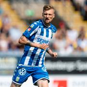 Göteborgs Sebastian Eriksson under fotbollsmatchen i allsvenskan mot Falkenberg. Arkivbild.